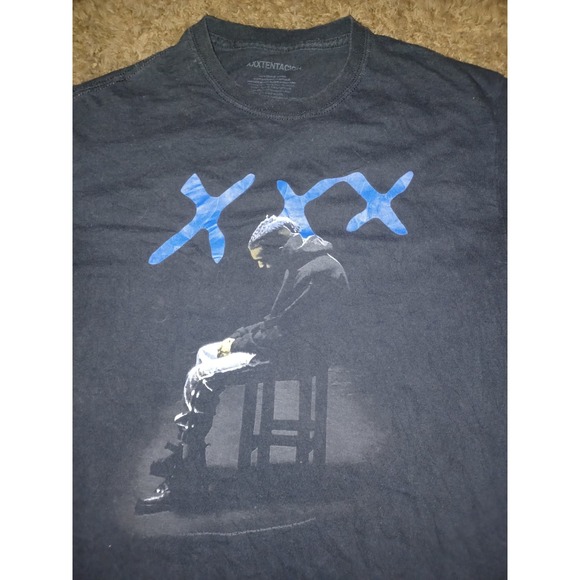 XXXtentacion T-Shirt Men's Medium Short Sleeve Crew Neck Graphic Black - Picture 2 of 6